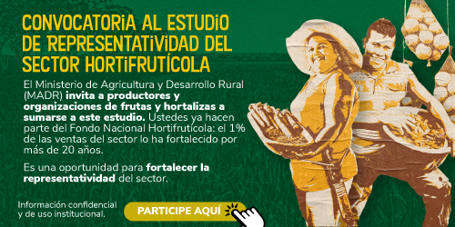 Convocatoria al estudio de represntatividad del sector hortifruticola