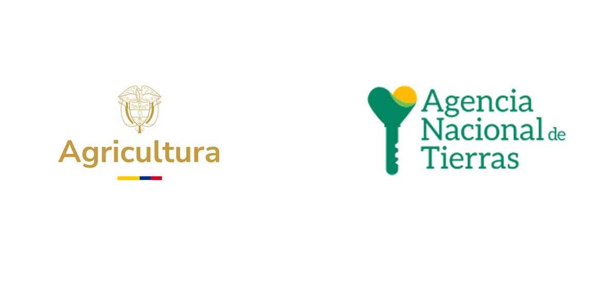 Imagen de los logos del Ministerio de Agricultura y la ANT