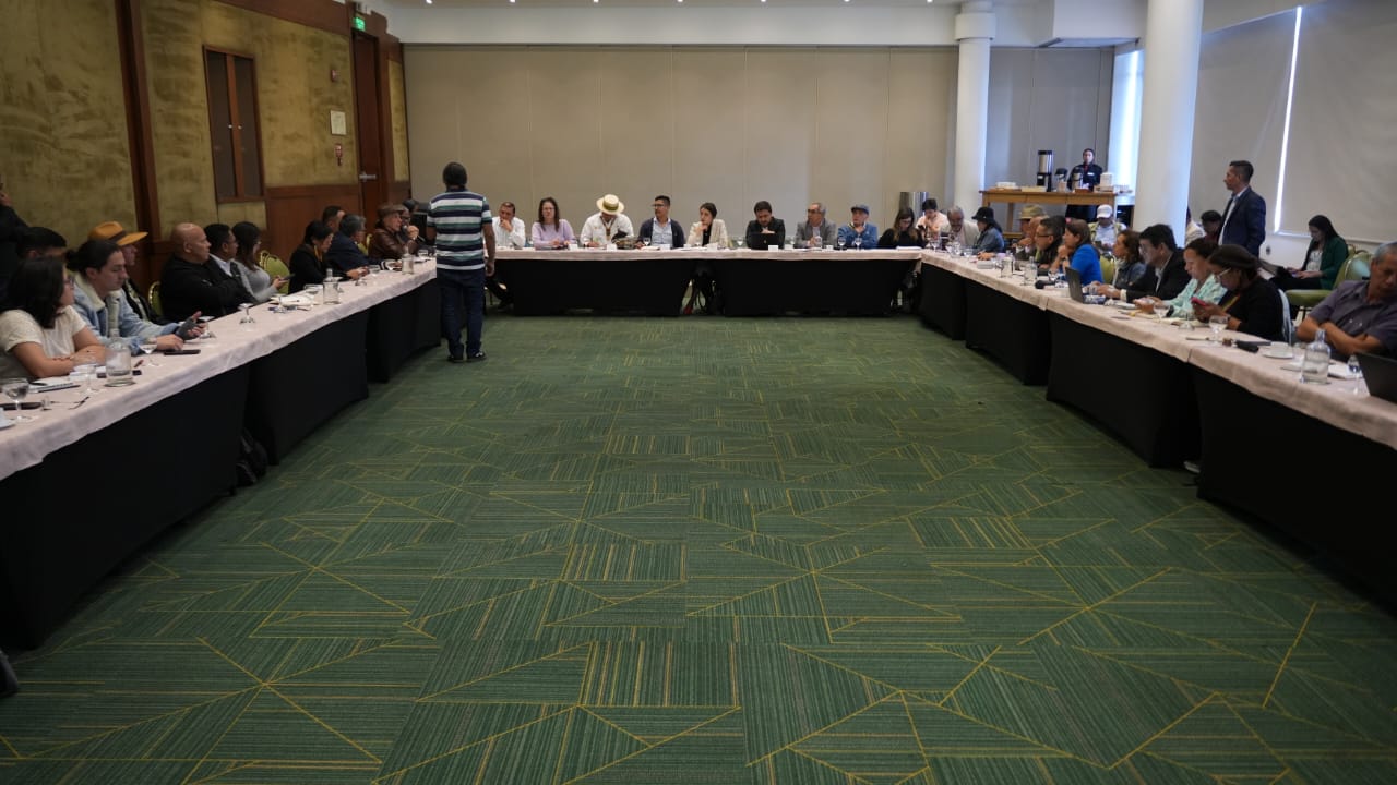 En la imagen los participantes de la convención nacional campesina
