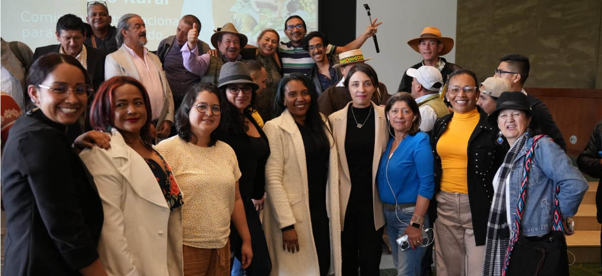 En la gráfica la Ministra de Agricultura en la convención nacional campesina